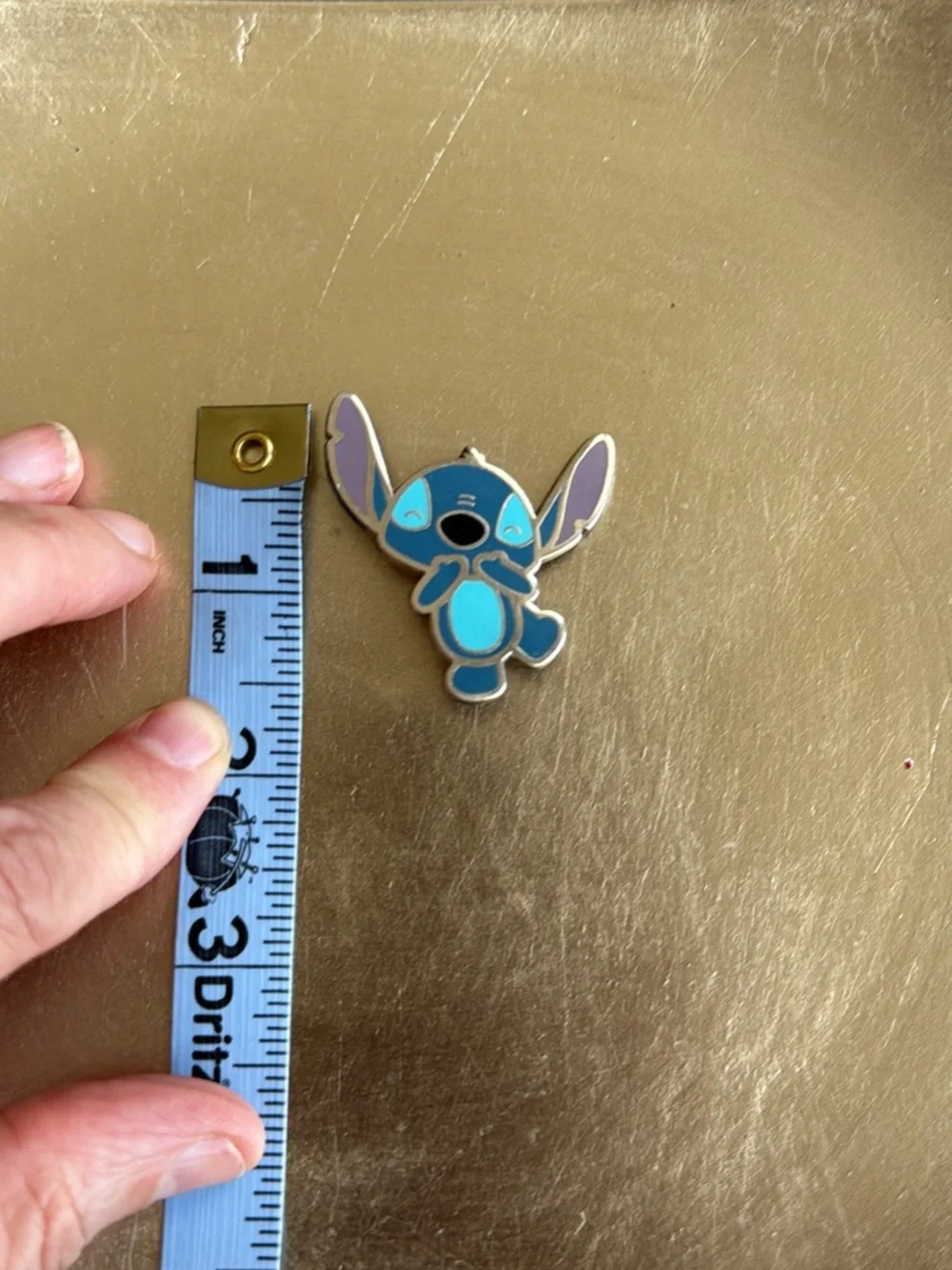 Blue Cartoon Stitch Brooch Pin - Unbranded